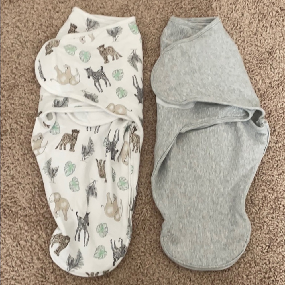 2 baby swaddles